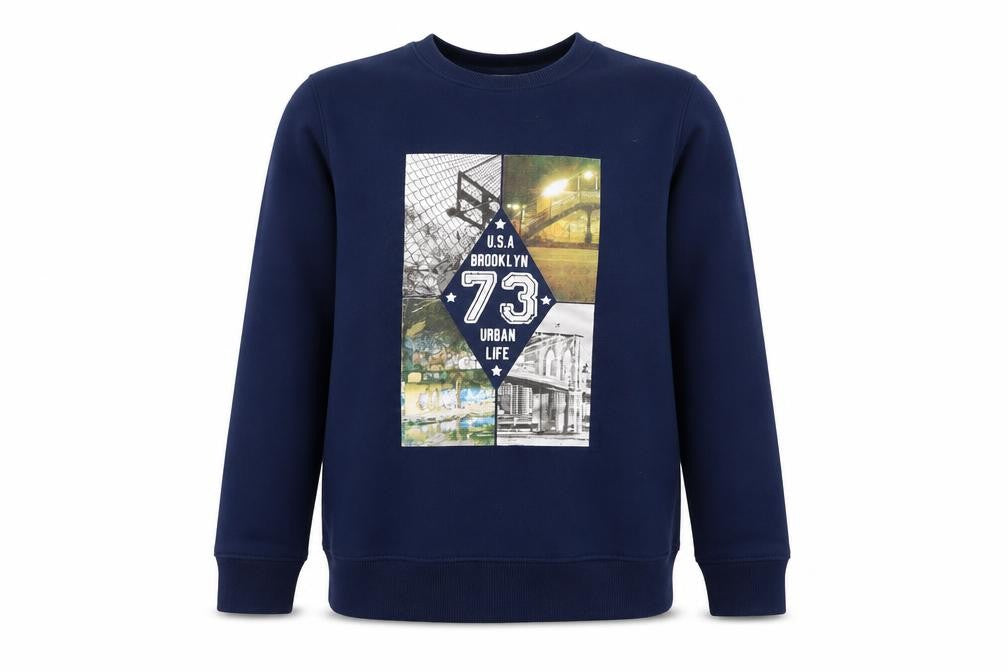 Graffiti Boys Blue   Pullover Jumper Size 13 Years  - brooklyn
