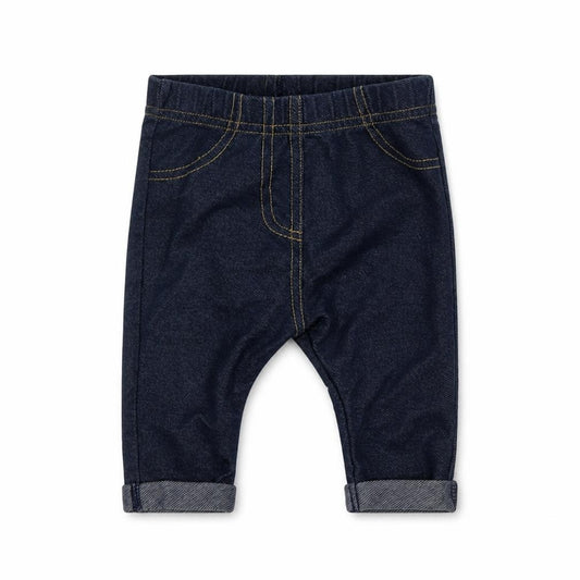 Front view of Nutmeg boys’ blue jeans, size 0-3, months