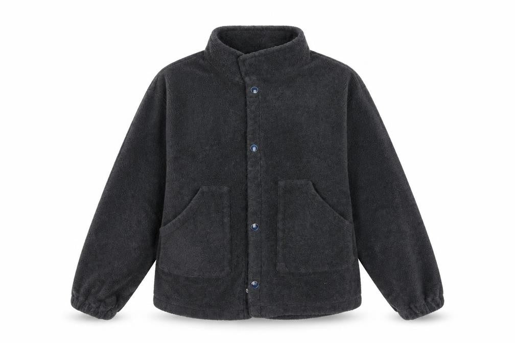 Front view of l macdonald women’s grey jacket, size XL
