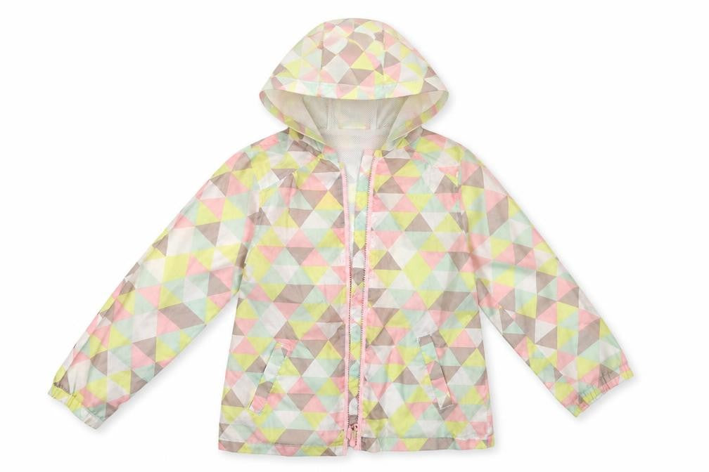 Sweet Millie Girls Multicoloured Argyle/Diamond  Windbreaker Poncho Size 9 Years