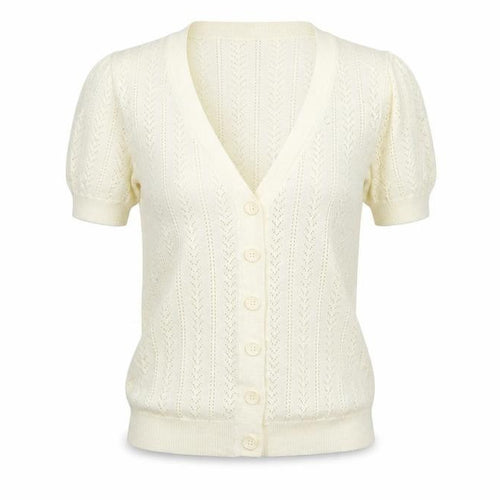 Preworn Womens White   Cardigan Jumper Size M