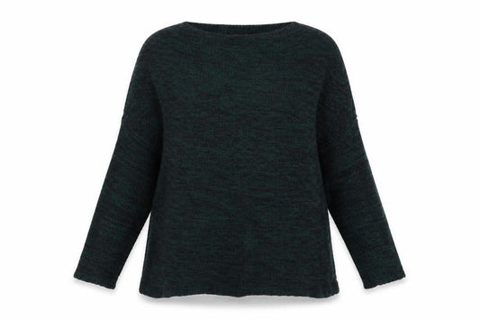 Front view of Atmosphere women’s green knit jumper, size UK 12