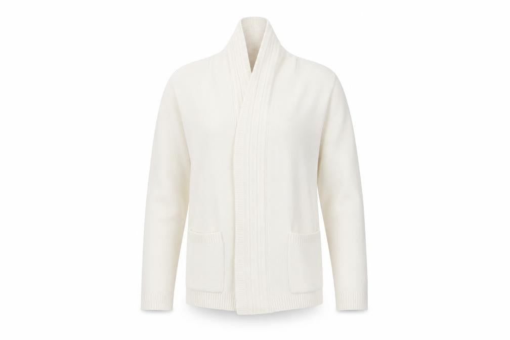 gilmpse Womens Ivory   Wrap Jumper Size M