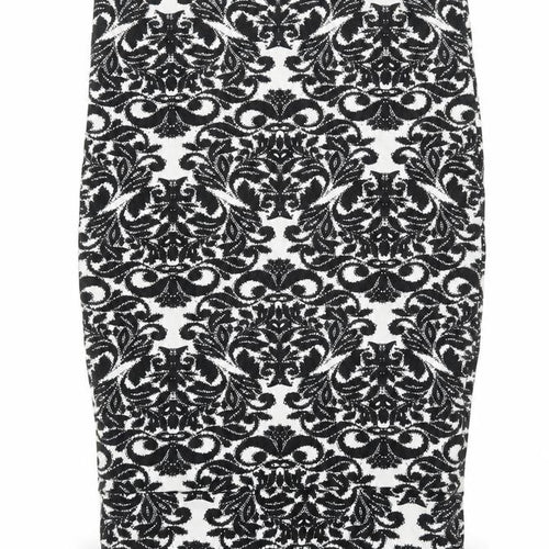 Papaya Womens White Geometric  Straight & Pencil Skirt Size 12