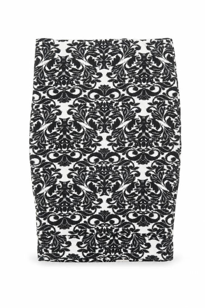 Papaya Womens White Geometric  Straight & Pencil Skirt Size 12