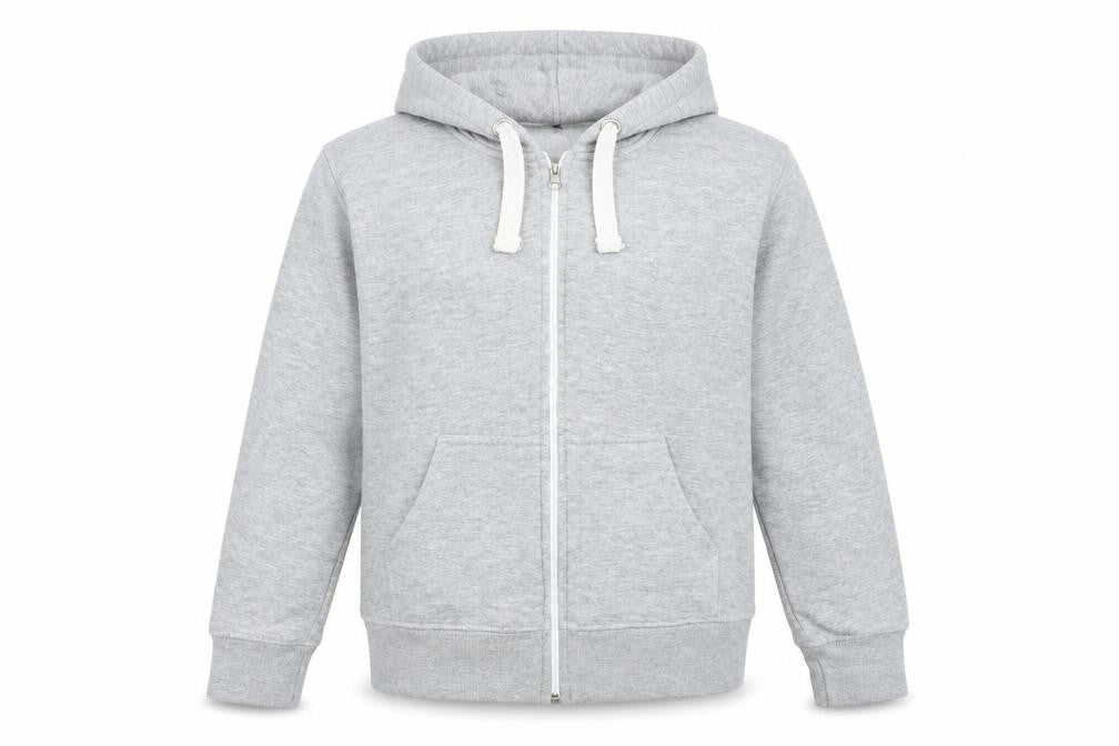 Front view of Malaika girls’ green full zip hoodie, size M