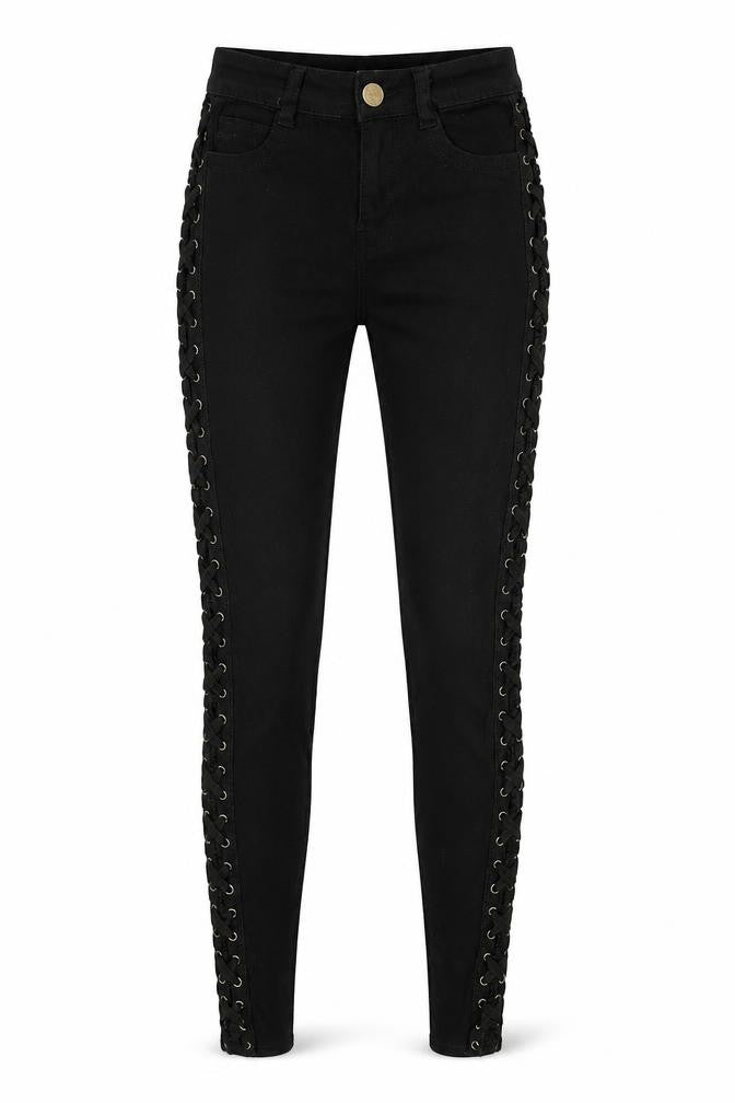 Girl Vivi Girls Black  Damask Skinny Jeans Size XS