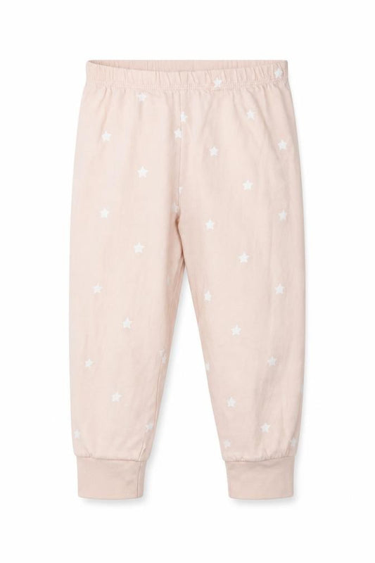 Front view of George girls’ pink spotted capri trousers, size 3, years - stars