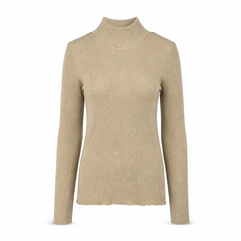 Front view of New Look women’s brown jumper, size UK 10
