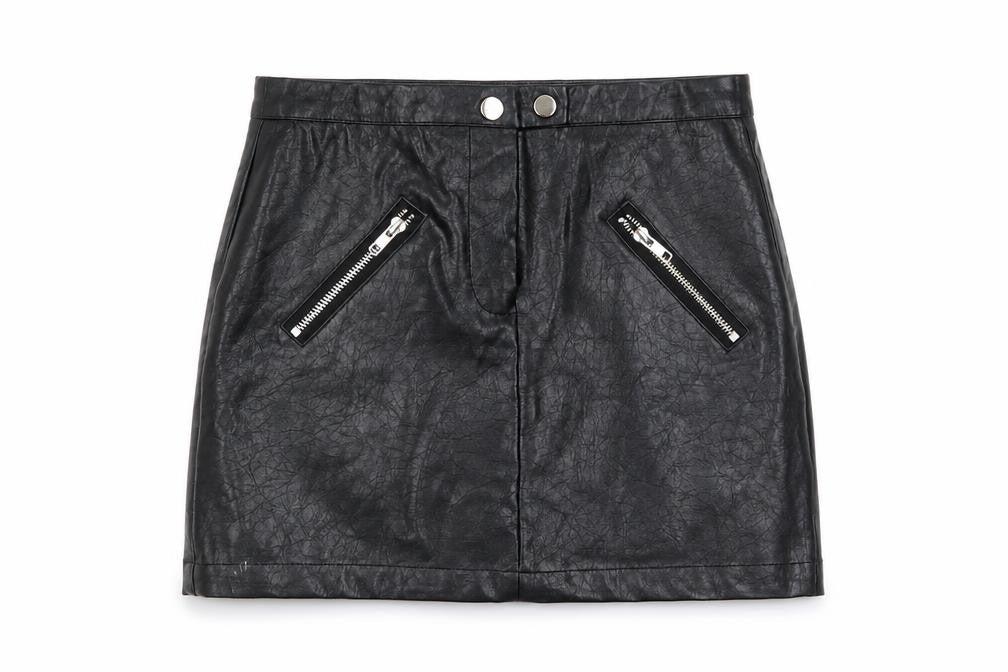 Front view of Shinestar women’s black straight & pencil set, size S