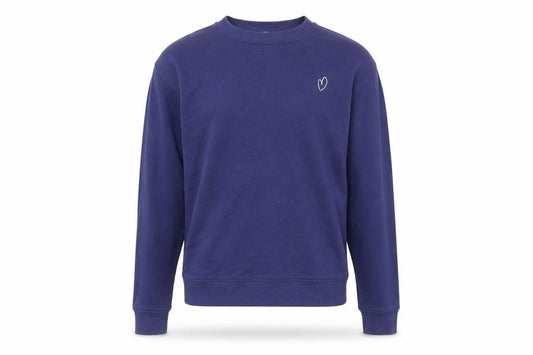 Front view of Divided men’s blue pullover sweatshirt, size M