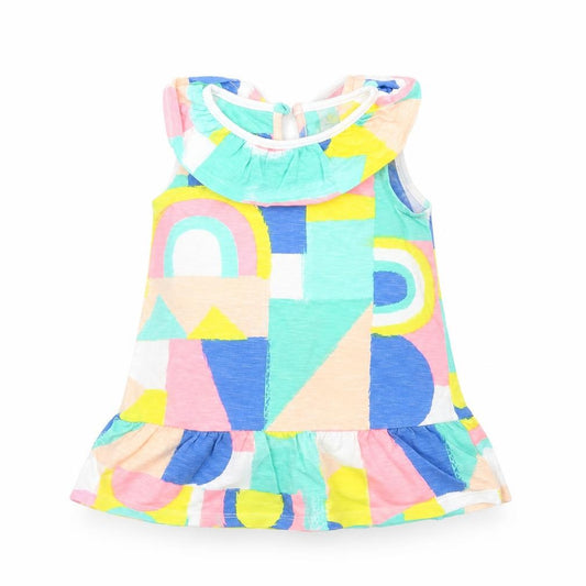 Front view of Tu girls’ multicoloured skater dress, size 12-18, months