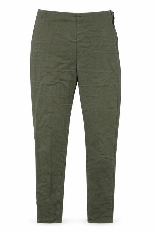 Front view of Divided women’s green trousers, size UK 4