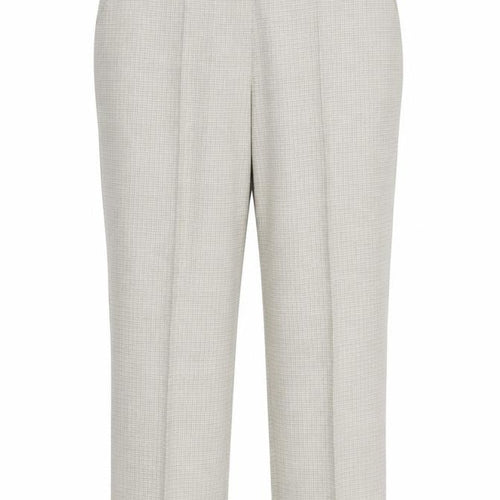 M&S Womens Beige Check  Trousers  Size 14 L25 in