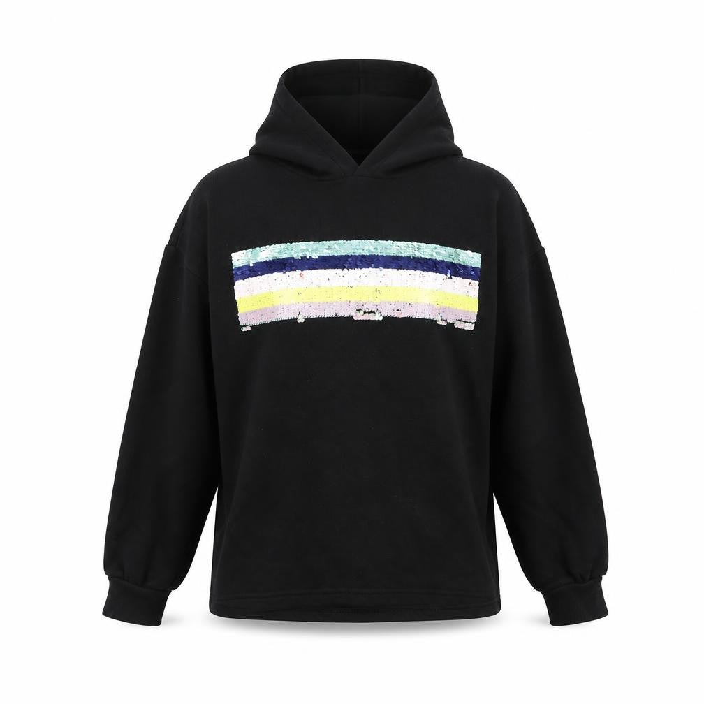 Front view of Marks & Spencer girls’ black jumper, size 11-12, years - sequin