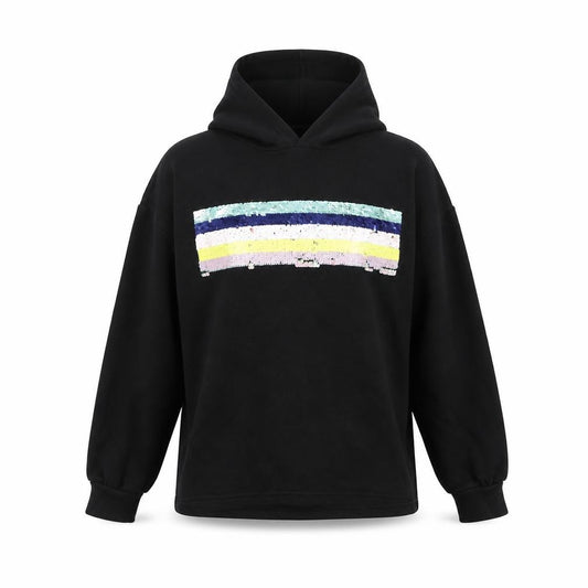 Front view of Marks & Spencer girls’ black jumper, size 11-12, years - sequin