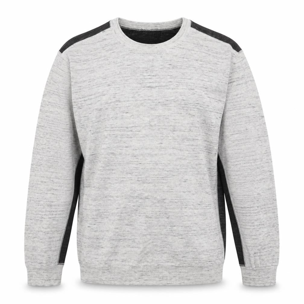 Front view of Racing Green men’s grey pullover sweatshirt, size L