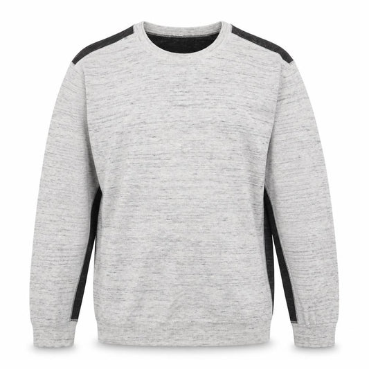 Front view of Racing Green men’s grey pullover sweatshirt, size L
