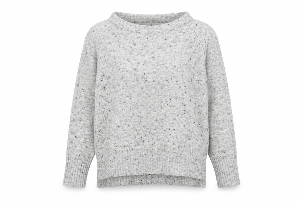 Front view of H&M women’s grey jumper, size S