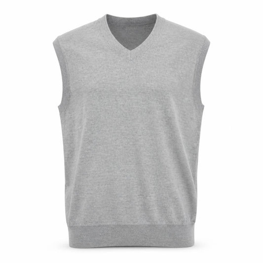 Front view of Pierre Roche men’s grey pullover sweatshirt, size M