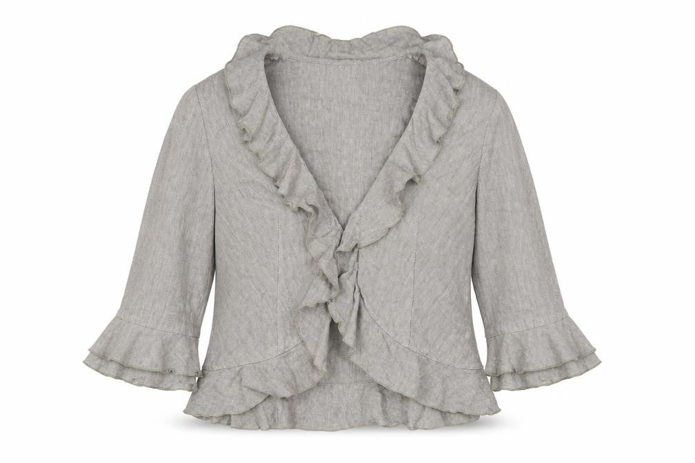 Front view of Country Casuals women’s beige cape jumper, size UK 12