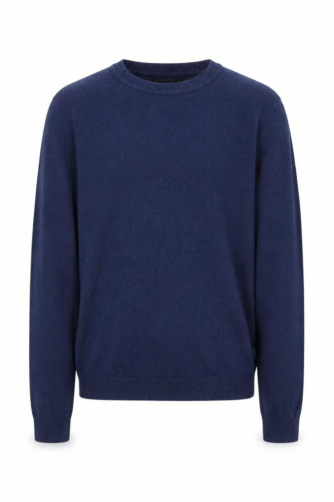 Front view of ASOS men’s blue pullover sweatshirt, size S
