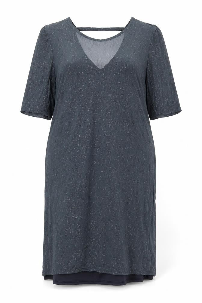 Front view of River Island women’s grey fit & flare, size UK 12