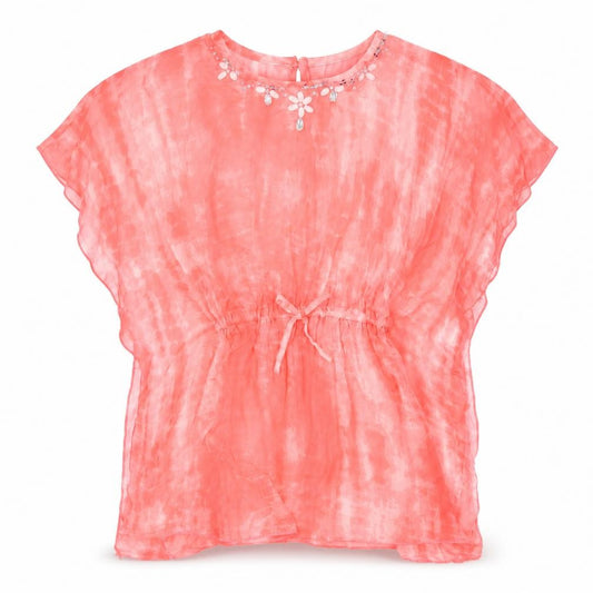 Front view of YD girls’ pink cape jumper, size 9-10, years