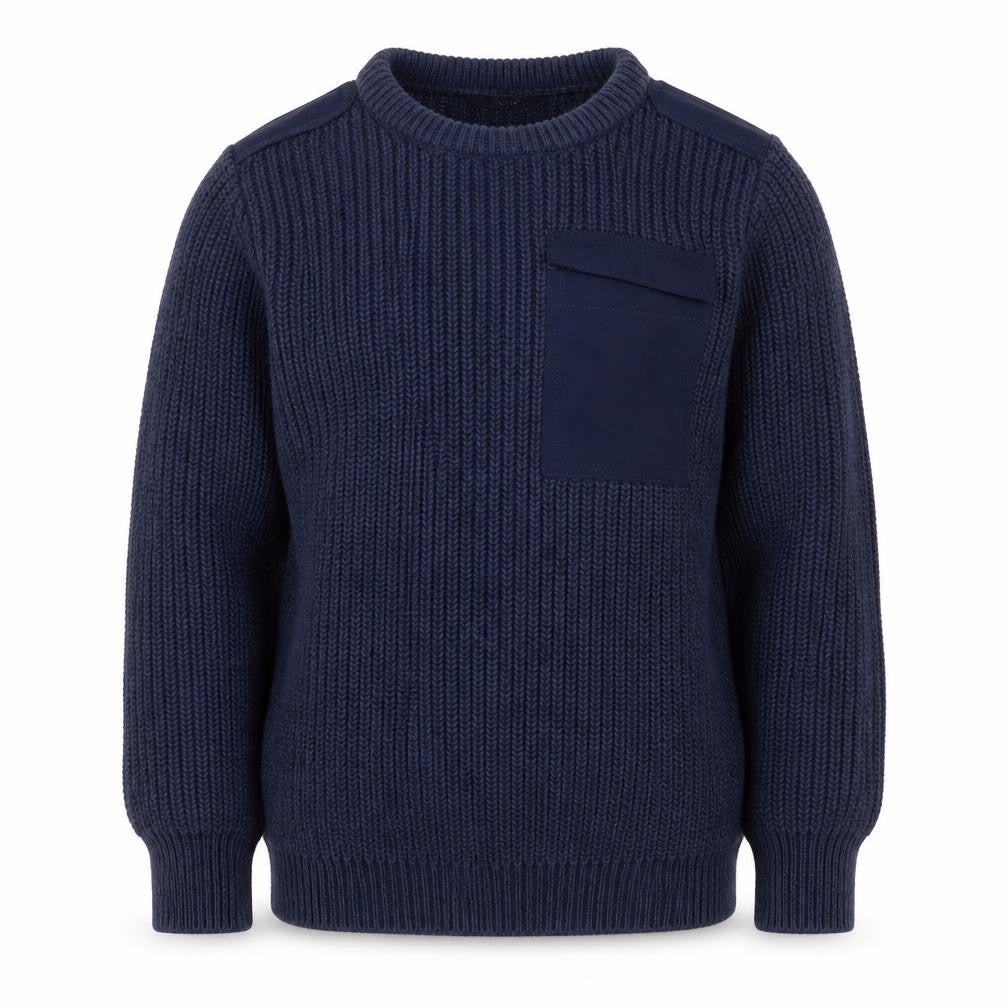 Front view of George boys’ blue pullover sweatshirt, size 7-8, years