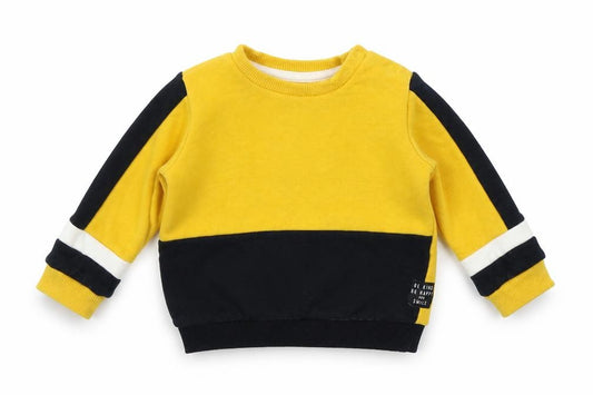 Front view of F&F Baby Yellow jumper, size 3-6, Months