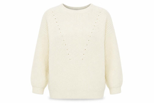 Front view of F&F women’s beige jumper, size UK 12