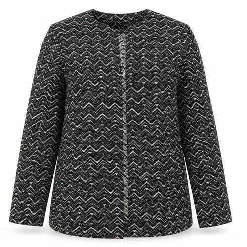 Belle Vere Womens Black Geometric  Jacket  Size 12