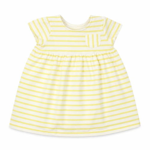 F&F Girls Yellow Striped  A-Line  Size 12-18 Months