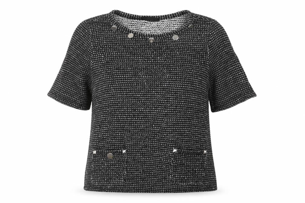 Front view of George women’s black knit jumper, size UK 12