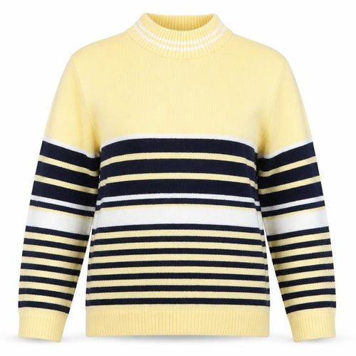 CHIC Womens Ivory Striped Knit Pullover Jumper Size S