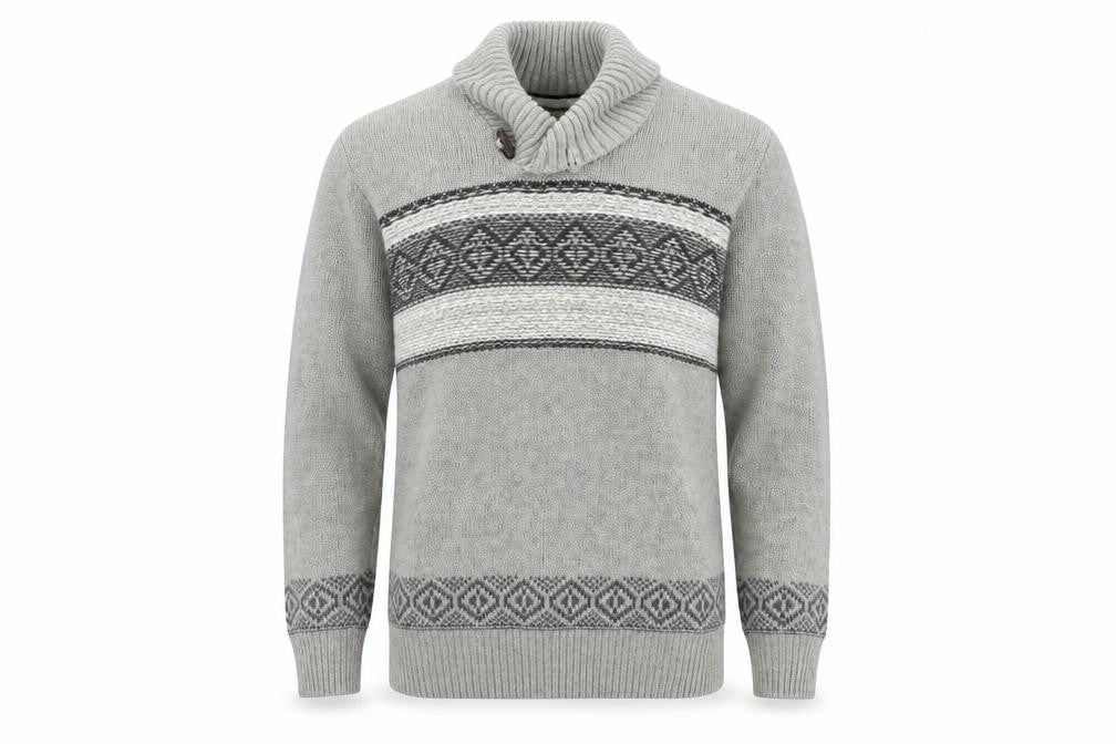 boston crew Mens Green Striped Knit Pullover Jumper Size L