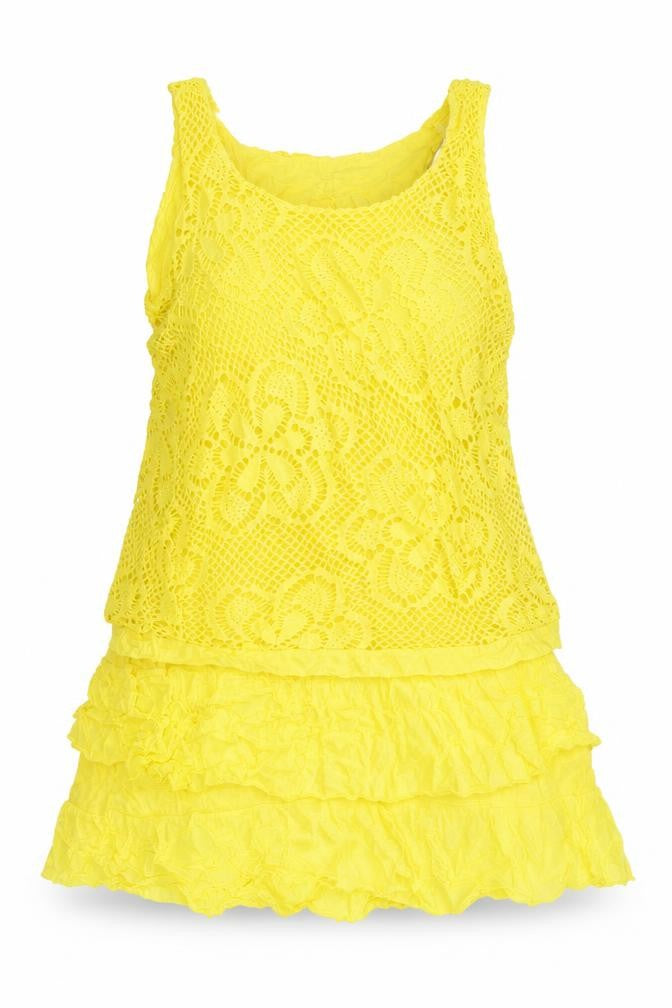 Front view of Beni-Basket women’s yellow mini, size L