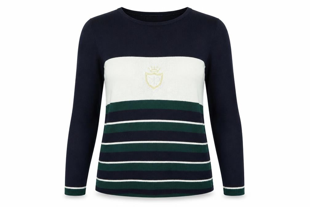 Camilla Womens Blue Striped  Pullover Jumper Size 14