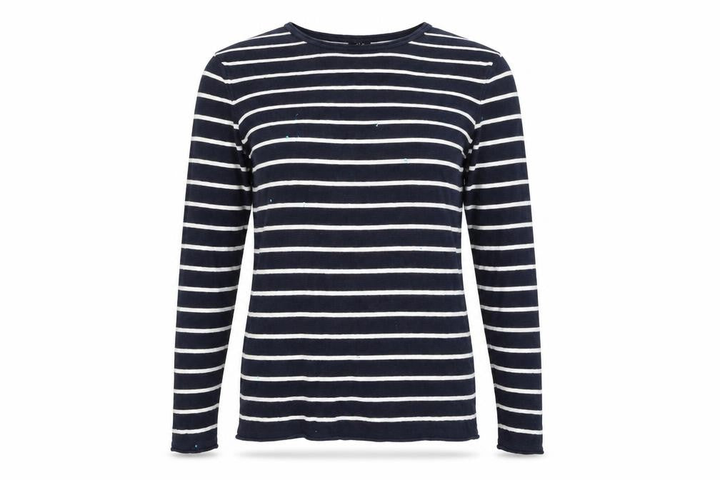 Front view of H&M women’s blue jumper, size L
