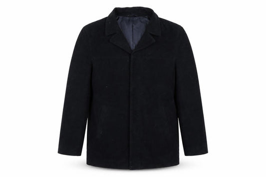 Front view of Burton men’s blue jacket, size M
