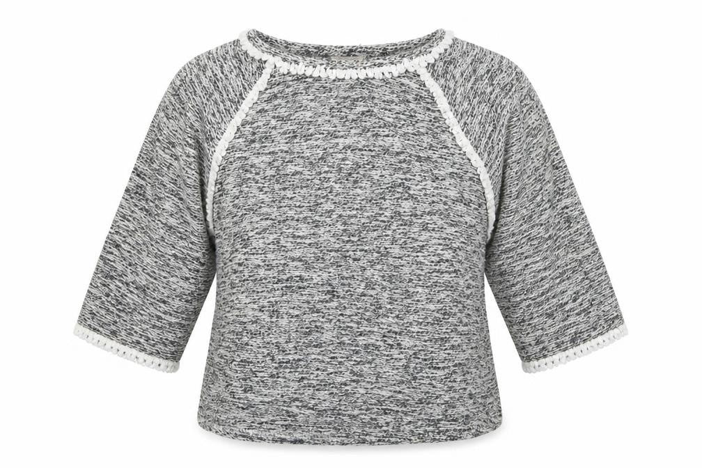 Front view of Marks & Spencer women’s grey jumper, size UK 18