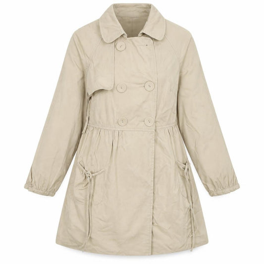 Front view of Primark women’s beige jacket coat, size UK 8