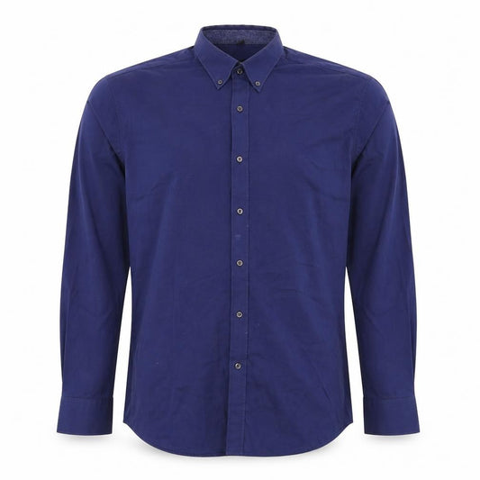 Front view of Recman men’s blue dress shirt, size 43