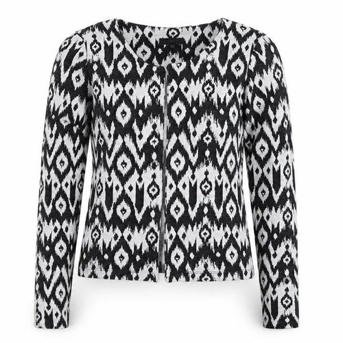 b.young Womens Multicoloured Geometric Knit Cardigan Jumper Size XS