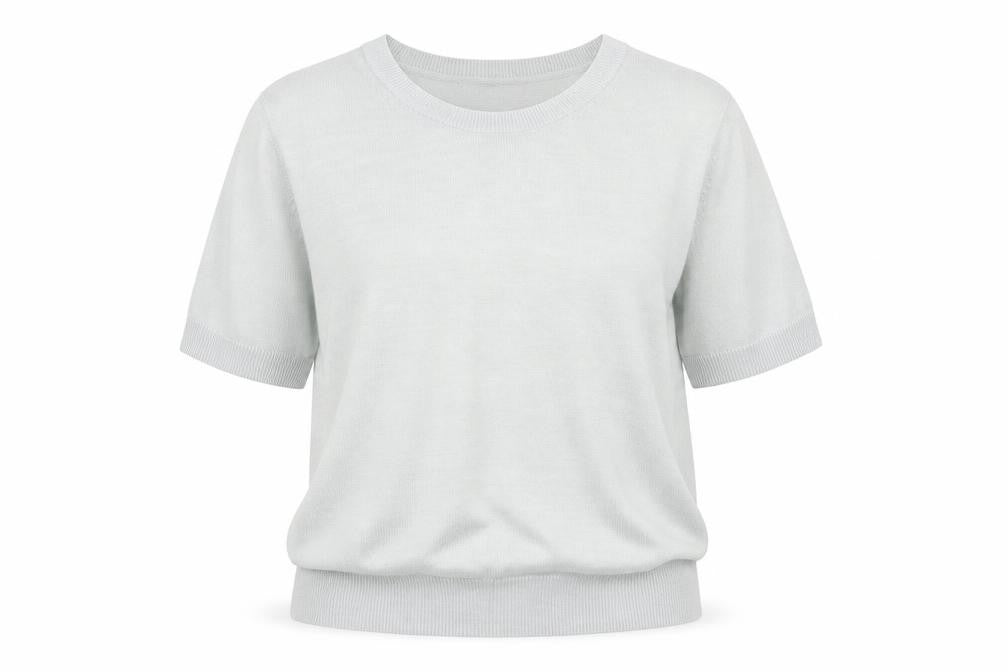 Front view of Marks & Spencer women’s grey knit jumper, size UK 16