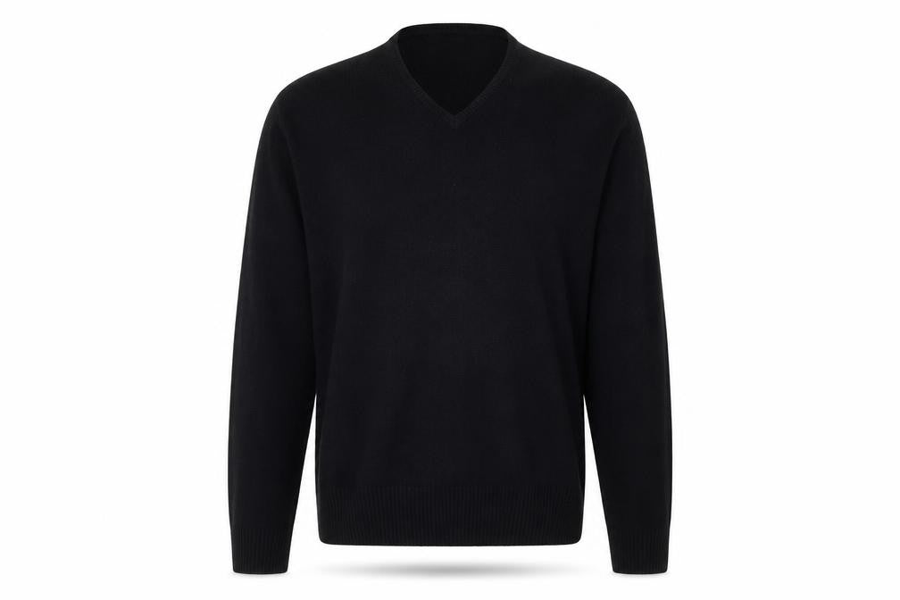 Nightingales Mens Black  Knit Pullover Jumper Size M