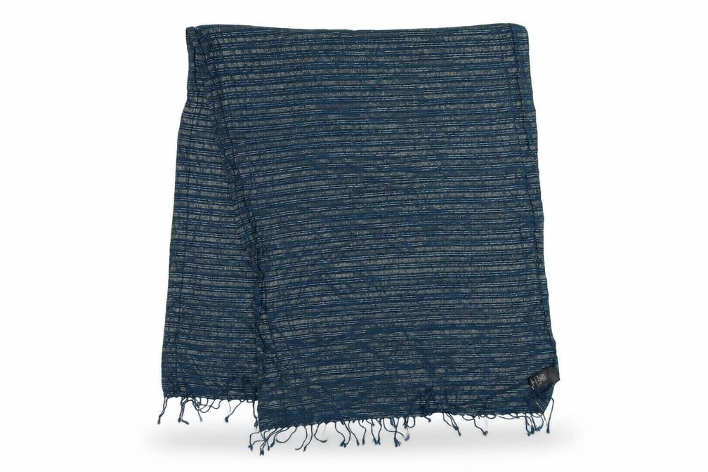 Front view of H&M unisex blue shawl/wrap