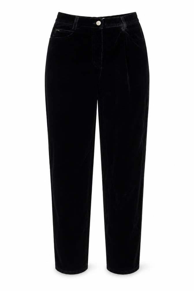 Bianca Womens Black  Velour Trousers  Size 10 L28 in