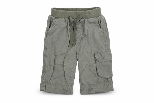Front view of Preworn Baby Green Cargo Trousers, size 3-6, Months