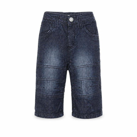 Front view of Early Days Baby Blue Jogger Jeans, size 6-9, Months